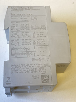 Doepke HS40-20s Installationsschütze 40A 230 V AC/min. 50Hz max.60Hz 2S 099804394