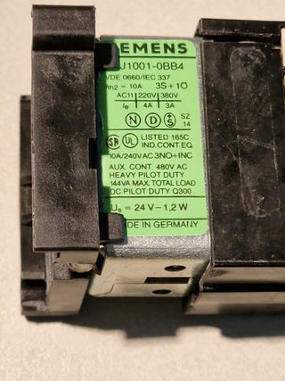 1x Siemens 3TJ1001-7BE8 Hilfsschützrelais 31Z 80V DC Schalter #12 gebraucht1