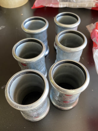 16x C-Stahl Pressmuffe NW 35 mm (M-Kontur) | Pressfitting verzinkt Heizung Solar4