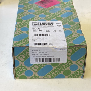 NEU 6x Phoenix Contact 0916605 UT 6-TMC M 2A Schutzschalter thermisch 240V/AC 2A1