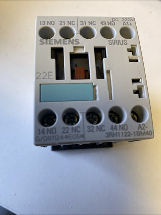 Siemens SIRIUS Hilfsschütz 3RH1122-1BM40 | 220V DC | 2S+2Ö0