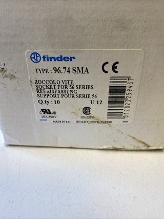 10 Stück FINDER 96.74SMA Relaissockel / Fassungen für die Serie 56.34. Neu0
