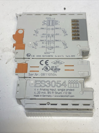 Beckhoff ES3054 EtherCAT-Klemme, 4-Kanal-Analog-Eingang, 4-20 mA0