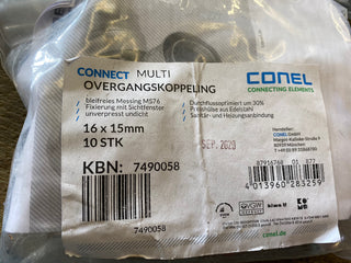 10X CONEL ALPEX DUO KUPPLUNG 26 MM PRESSFITTING VERBINDER FITTING VERBUNDROHR0