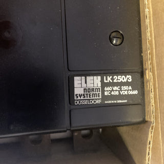 Elek Norm Systeme LK250/3 Lasttrennschalter 250A 660V 3-polig | NEU / NOS3