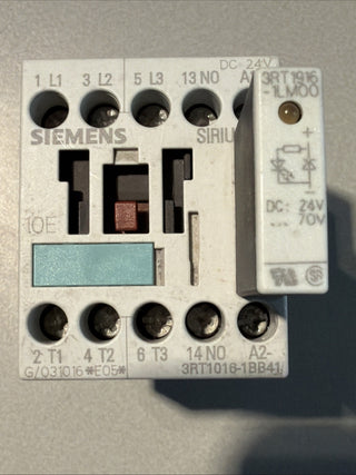 1x Siemens Sirius Schütz 3RT1016-1BB41 S00 24V DC 4kW 9A Schraubanschluss GEB6