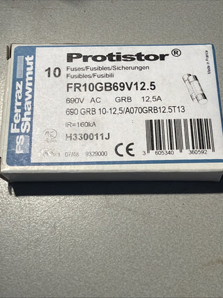 9X Pcs New Fit For Fuse FR10GB69V12.5 690V 12.5A0