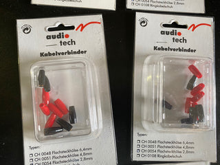 6 Packungen Flachsteckhülsen Audio Tech 2,8 mm3