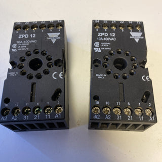 2x Carlo Gavazzi ZPD 12; Relay Base; 400VAC; 10A; 11-Pin1