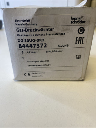 Kromschröder DG 50UG-3K2 Differenz-Gas-/Luftdruckwächter | 2,5-50mbar | Honeywel1