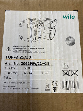 Wilo TOP-Z 25/10 Trinkwasser-Zirkulationspumpe (Neu & OVP)0