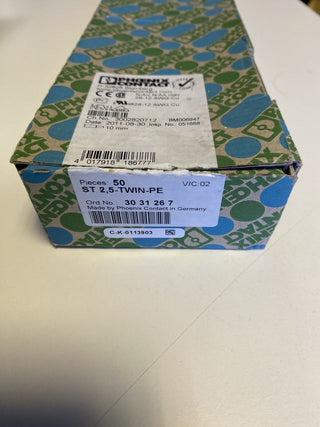 50x Phoenix Contact ST 2,5-TWIN-PE 3031267 Dreistock-Schutzleiterklemme1