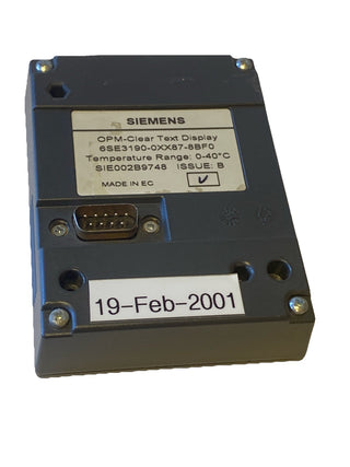 Siemens Anzeigemodul 6SE3190-0XX87-8BF0 OPM-Clear Text E: B Display beschädigt1