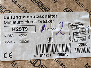 ABL Sursum K25T9 Leitungsschutzschalter 3P C25 400V neu1