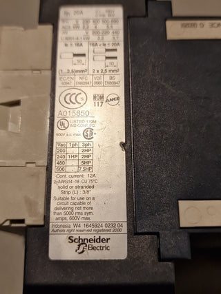 Schneider 080843 LC1D093-BL 24VDC 4kW LC1D093BL5