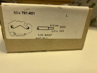 01406916 WAGO 781-601 DURCHGANGSKLEMME 4Q 50stück2