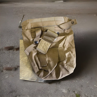 USMC COYOTE MAGAZINE DUMP POUCH, AUFROLLBAR - 8465-01-558-5130 - MOLLE - CIF13