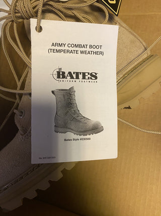Bates 03-D-0321 US Army Desert Tan Wildleder Segeltuch Schnürung Kampfstiefel 48