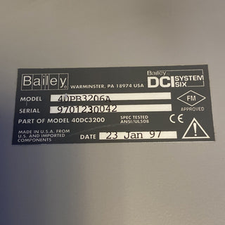 BAILEY DCI System Six A Input 40PB3206A Modul Karte ABB Harmony DCS2