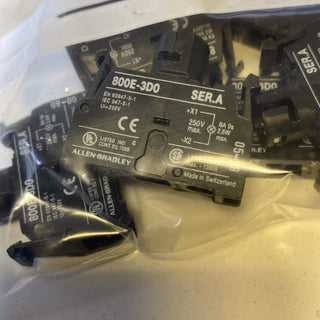 10X Allen Bradley 800E-3D0 Lichtmodul Kontaktblock 250V0