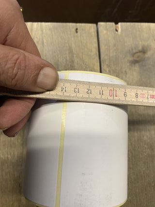 12x Thermoetiketten Thermo-Eco, weiß, permanent klebend, Trägerperforation,1