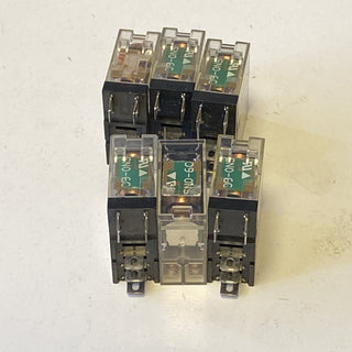 6x OMRON G2R-2-SN Industrierelais – 2 Wechsler (DPDT) –24vac6