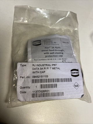 HARTING Han 3A RJ45 RJ45-Steckverbinder Buchse 8C-polig, Tafelmontage1