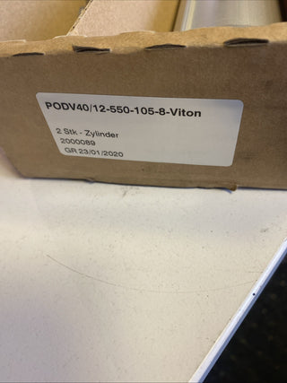 2er Set Grasl Pneumatic PODV40/12-550-105-8-Viton Pneumatikzylinder, NEU0