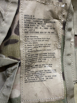 US Army MOLLE II Medium Rucksack OCP Scorpion 3-Day Pack geb8