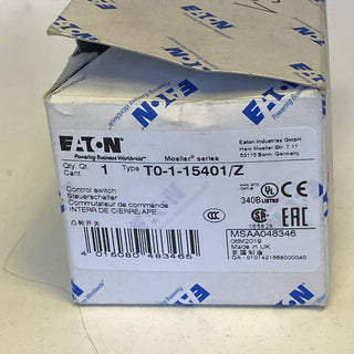 Eaton Steuerschalter T0-1-15401/Z | 1-polig | 20A Nockenschalter 0-1 EIN/AUS0