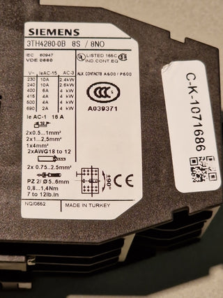 Siemens Hilfsschütz 3TH42 80-0BB4 Relais Hilfsschütz 80E 8NO 24V#91