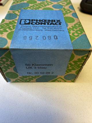 50x Phoenix Contact UK 3 BU Durchgangsreihenklemme (3002092) – OVP3
