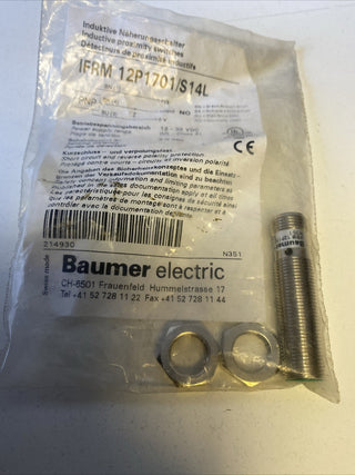 Baumer IFRM 12P1701/S14L Induktiver Näherungsschalter M12 PNP NO – NEU & OVP0