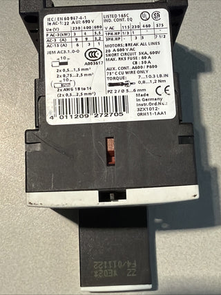 1x Siemens Sirius Schütz 3RT1016-1BB41 S00 24V DC 4kW 9A Schraubanschluss GEB1