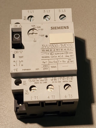 SIEMENS 3VU1300-1MD00 Leistungsschalter 0,24-0,4A Motorschutz#110