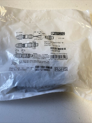 Phoenix Contact SACC-M12MS-4SC M (Art.-Nr. 1513716) M12-Stecker 4-polig – NEU & 