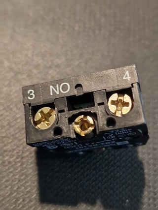 3x Telemecanigue Electric Hilfsschalter Kontaktblock Frontmontage, ZB2BE1012
