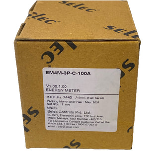 NEU / OVP Selec EM4M-3P-C-100A | Digitaler 3-Phasen Energiezähler | 100A | DIN-S0
