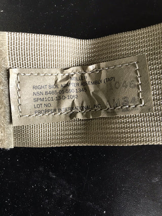 US GI ADAPTER, RIGHT SHOULDER, MULTICAM (OCP) NSN 8465-01-590-13456
