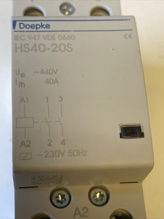 Doepke HS40-20s Installationsschütze 40A 230 V AC/min. 50Hz max.60Hz 2S 099804391