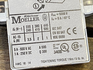 2X Moeller AWG 18-14 NHI11-PKZ00