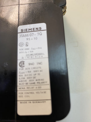 Siemens 3TA66 07-7Q Schütz / Contactor – Gebraucht2