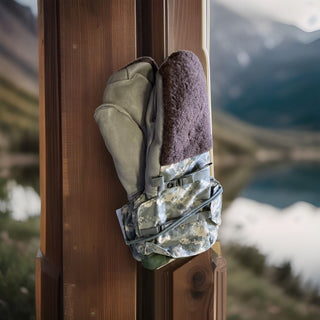 Vintage US Army Militär extrem kaltes Wetter Handschuhe Set Größe Medium mit Fut3