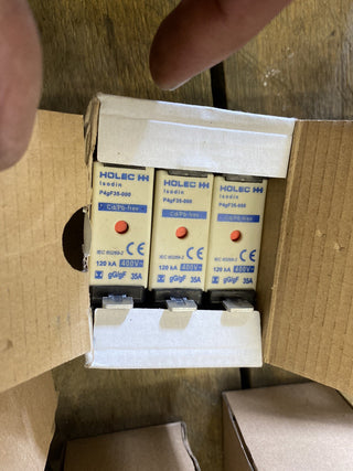 3X HOLEC Messersicherung Schmelzmuster (Messer) NH000 Kombidetektor 35A 13282060