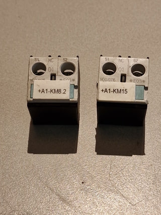 2x Siemens 3RH1911-1AA01 Hilfsschalterblock Hilfsschütz 1NC 1-polig S00 Gebr.3