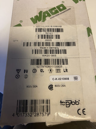 25x WAGO GmbH & Co. KG Durchgangsklemme 782-6011