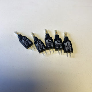 5x Lampenfassung, ZB6, grün Integral LED, 12-24 V0