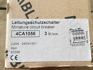 ABL Sursum 4CA1056 Leitungsschutzschalter 3P 20A 240/415V neu1