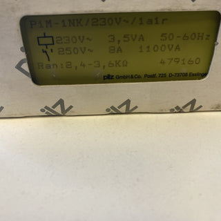 PILZ P1M-1NK 230V Sicherheitsschaltgerät Temperaturüberwachung Relais 4791602