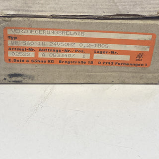 DOLD Zeitrelais VR560 180sec 1US 1U 110VAC 50Hz2